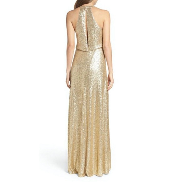 Jenny Yoo Sloane Sequin Blouson Gown - Picture 3 of 6